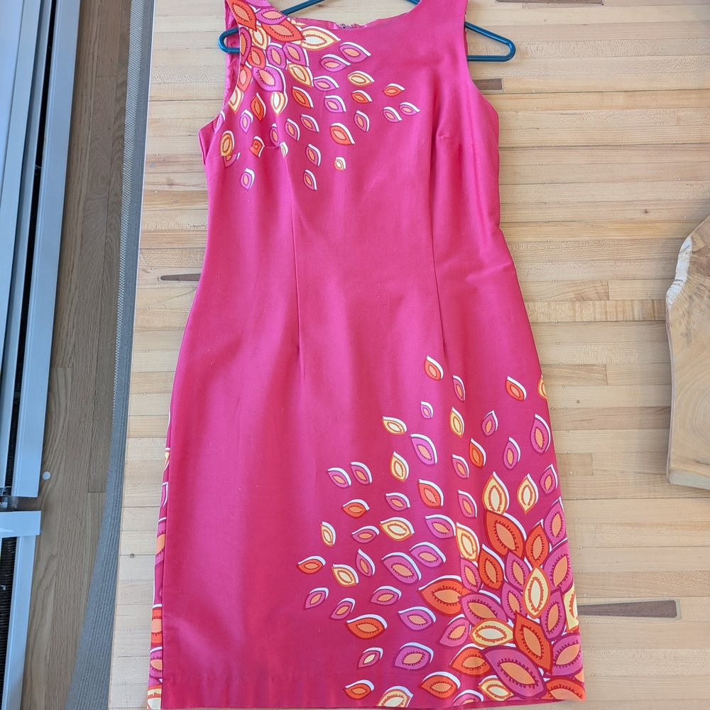 Fuchsia Floral Sheath Dress